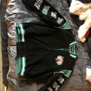 Celtics Letterman Jacket-Suede